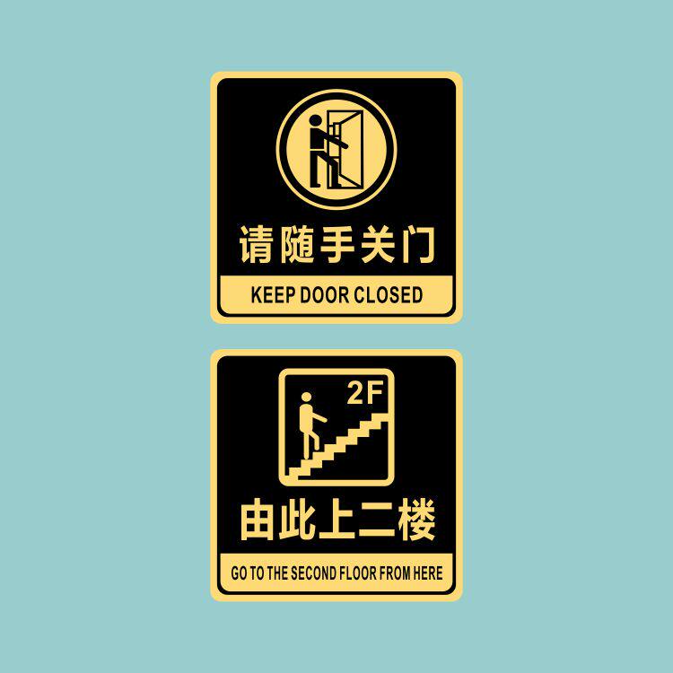 Acrylic Please close with your hands Close from this to the second floor Forbidden Smoking Contains Surveillance Photo ID Reminder Card Stickup Card