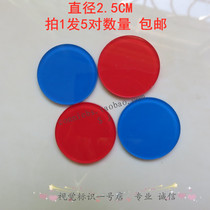 Acrylic bathroom tap left and right hotel Guesthouse Bathroom bathroom hot and cold red blue patch cozy reminder card ID sticker