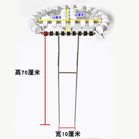 Ширина 10 см, высота 70 см, 30 коробок из белой проволоки (круглая рамка из алюминиевого сплава)