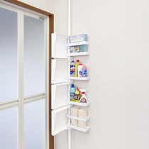 Punch-free and upright bathroom bathroom bathroom with cover storage rack multi-layer modern simple corner frame