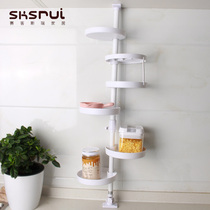 Punch-free kitchen round shelf toilet multi-layer storage rack simple finishing rack condiment rack chopsticks rack