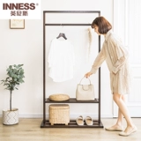 Yingnis Simple Toat Rick Srack Столковая деревянная вешалка посадка спальни подвесная вешалка Простая одежда стойка -на вешалка -наклона -вешалка