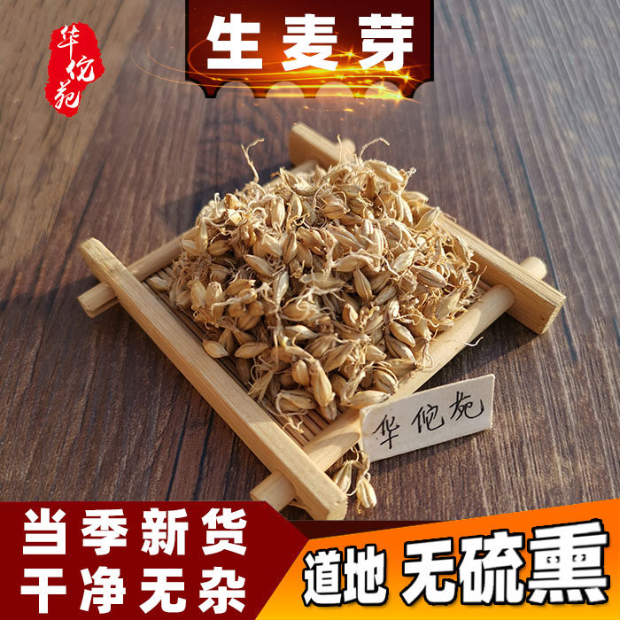 Huatuoyuan raw malt tea soaked in water and sun-dried malt Chinese medicine barley malt tea back to milk to eliminate accumulation of double buds water raw materials 500g
