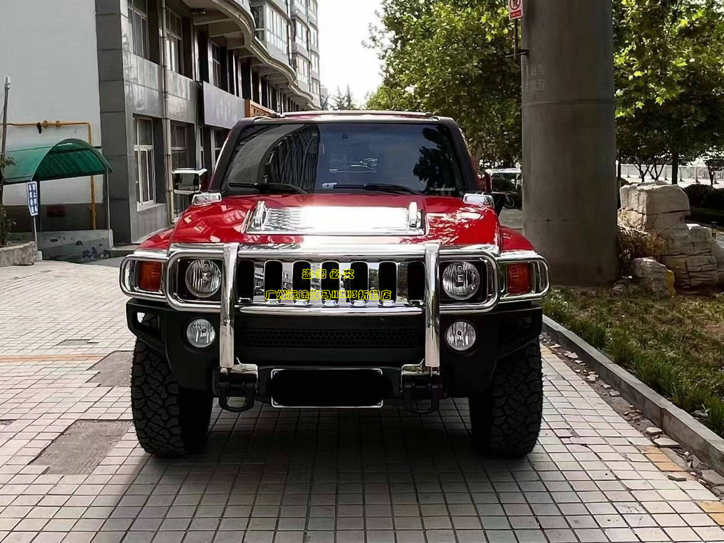 悍马H3改装前杠前护杠HUMMER h3不锈钢前护杠汽车防撞杠保险杠