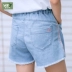 Cô gái quần short denim mùa hè tải 19 phong cách mới trong bộ đồ bé trai nữ triều lớn phiên bản Hàn Quốc của phần mỏng mặc quần short hoang dã - Quần jean