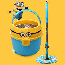 Miaojia single barrel rotating mop Rod household hands-free washing dry and wet two general lazy automatic Mop Mop Mop