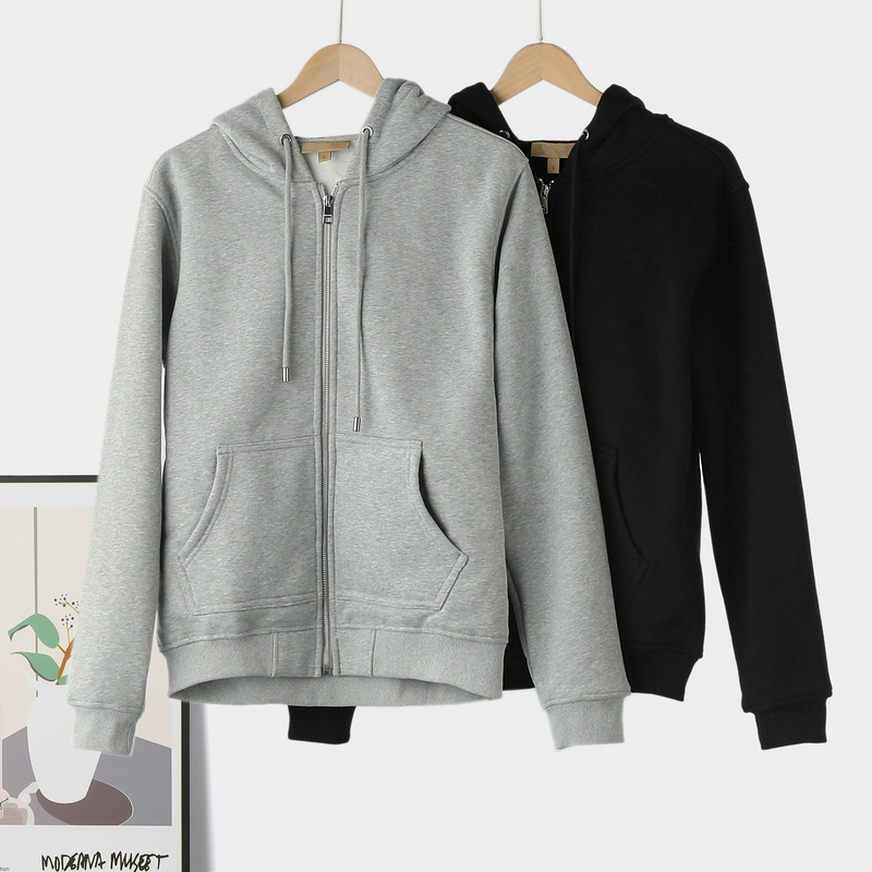 25Ss Zip Hoodie British Men's Cardigan Zipper Hoodie Pure Cotton Export Two Colors