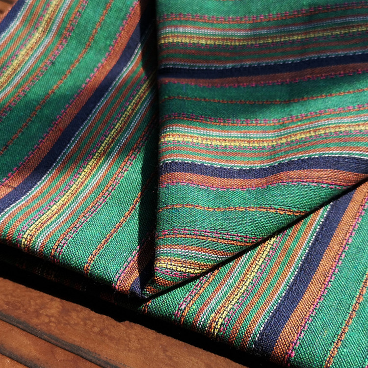 Trung Quốc vải bông gió quốc gia mùa xuân và mùa hè phần mỏng sợi nhuộm vải jacquard vải lanh giải phóng mặt bằng vải vải - Vải vải tự làm vải dạ len