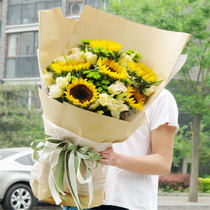 Wrapping paper Kraft paper Flower bouquet English newspaper 40 sheets Korean retro florist gift handmade paper bag book paper products