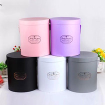 European hug bucket flowers cylindrical flower bucket Balloon flower bucket bouquet packing box Portable round bucket three-piece set