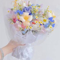 Transparent flowers cellophane waterproof water bag paper plastic baking plastic paper bouquet gift flower packaging handmade paper