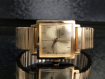Stock New Sixties Antique French Gallic Rooster Gold hand-wound Mens Watch Spring Band Square Section