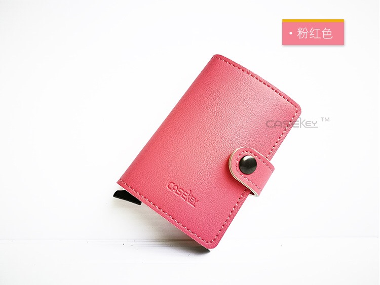 Thẻ kim loại gói rfid tự động chống trộm bàn chải chống trộm tinh tế nhiều thẻ hợp kim nhôm thẻ hộp ví chống từ - Chủ thẻ ví da nam cao cấp