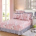 Cotton thành viên giường treo lên / ba mảnh bông bông bông pad quilting tấm dày kang Hàn Quốc chăn - Trải giường ga nệm 1m8 Trải giường