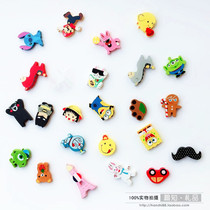 Creative wooden refrigerator stickers blackboard stickers cute Japanese cartoon message tiles personality decorative magnetic stickers a set