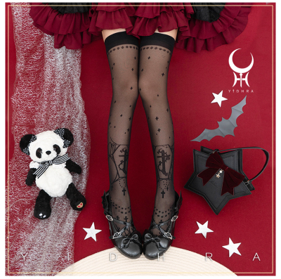 taobao agent {Moon Cemetery} Yidhra Dream Witch Original LOLITA Dark Goman Summer Summer Stockings Passing knee