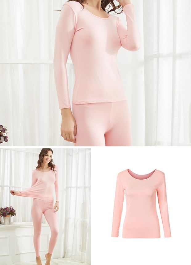 Qiuyi Qiuku Cô Modal Cotton Set Đồ lót nhiệt dưới Cotton Áo len mỏng ôm sát sinh viên đồ lót nam dày