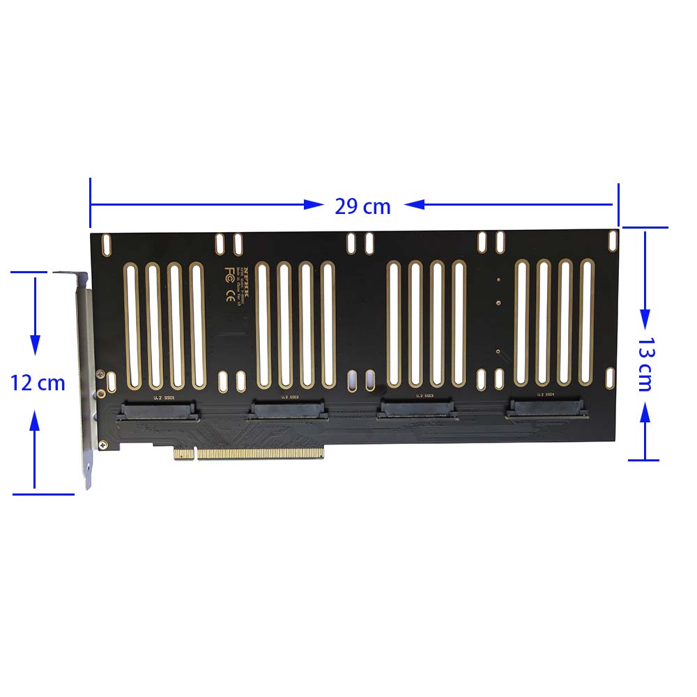 PCIe 3 0 4 0 to 4 mouth U 2 U 3 SFF-8639 array card split card adapter