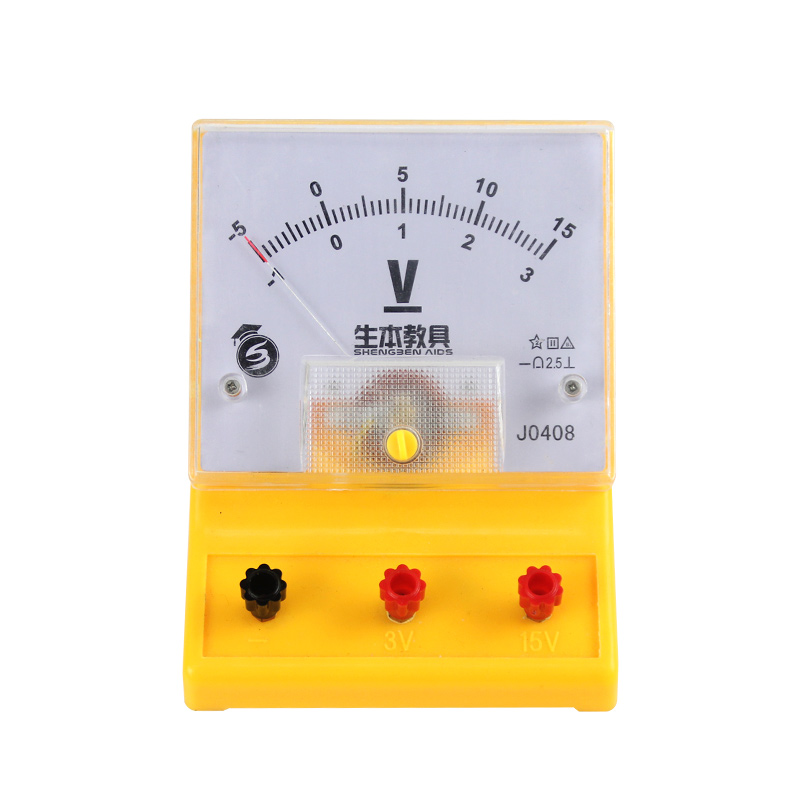 Voltmeter Voltmeter V meter physical Electrical Experiment instrument 3V15V dual range 2 5 grade student teaching aids junior high school physics electrical experimental equipment