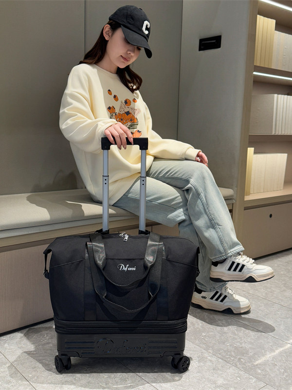 Universal Wheel Trolley Travel Bag, Dual-Purpose Luggage Bag with Wheels, Student Storage, Maternity Bag, Large Capacity Travel Bag