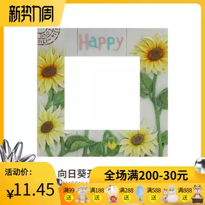 American pastoral sunflower switch protective cover creative decoration wall stickers decoration bedroom living room household socket stickers