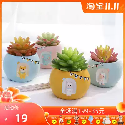 Starry Sky combination fleshy creative small flowerpot personality potted micro landscape desktop decoration balcony office furnishings