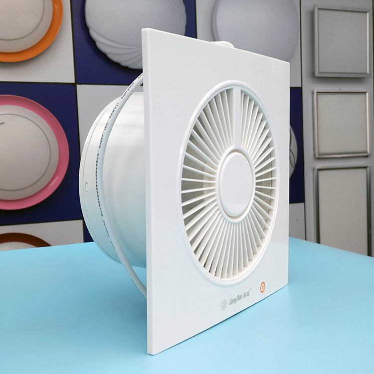 Liangtian 8 inch window type ventilation fan ultra-thin round bottom pipe with check valve range hood exhaust fan APC20-3F