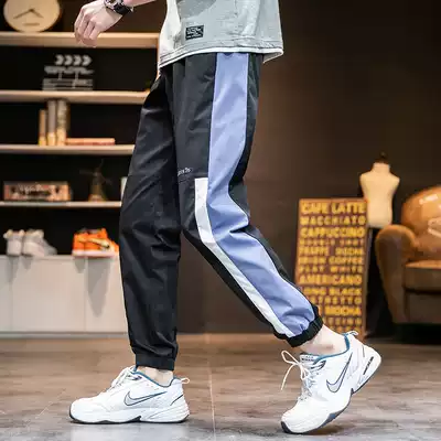 Pants Men's loose sports pants tooling tide Pai Gow points ins drawstring pants Korean version of the trend men's casual pants Y