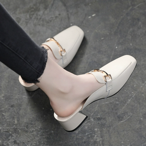 Тапочки, обувь, туфли, летние модные слайдеры, из натуральной кожи, 2024 года