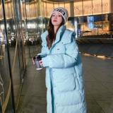 Пуховик с пухом, куртка, оверсайз, набивка пером, 2025 года