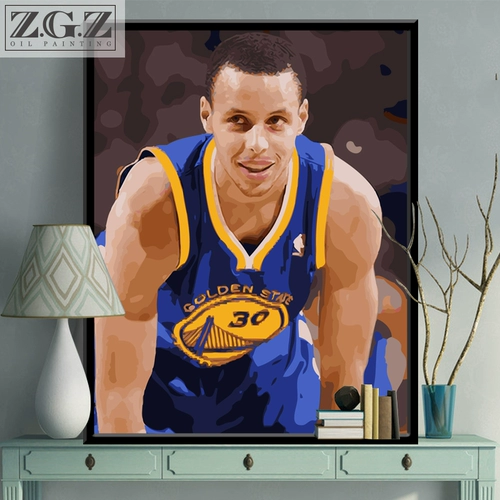 Цифровая живопись маслом DIY Гостиная Персонаж баскетбол звезда NBA Цифровое цветовое цвет