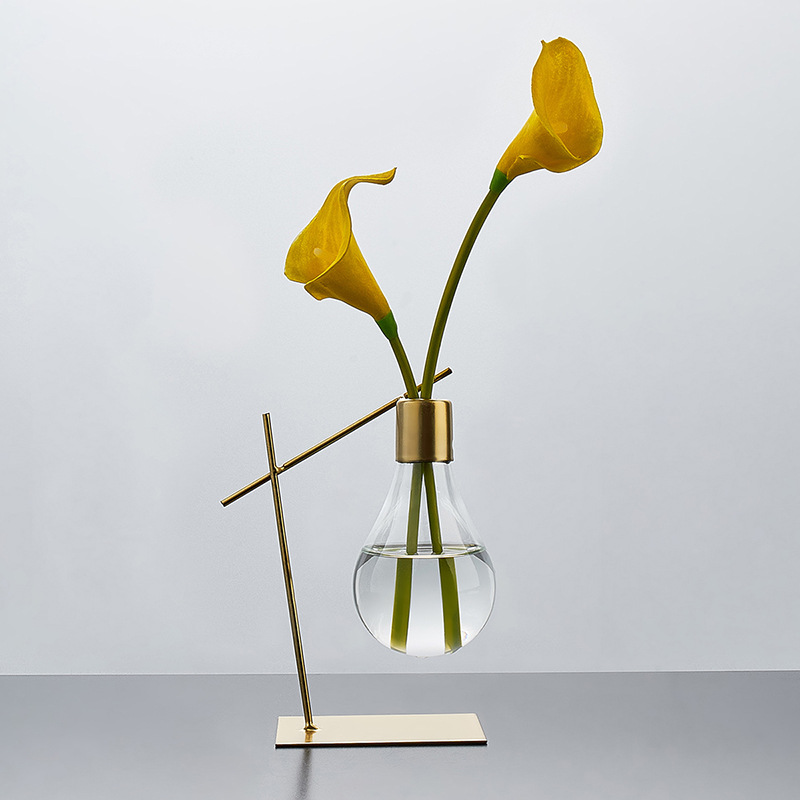 ins Nordic creative transparent hydropony small flower bottle pendulum with light lavish floral floral adornment living-room desktop modern minima
