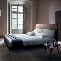 Italian Minimal Leather Bed Villa Bedroom 1 8m Nordic Style Designer Bed Light Luxury Modern Superior Double Bed