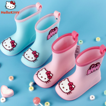 Hello Kitty children baby rain boots non-slip girls rain boots Childrens soft kindergarten primary school students tube cover boots summer