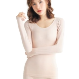 Бархатное демисезонное удерживающее тепло нижнее белье, наклейки, термобелье, свитер, комплект, круглый воротник