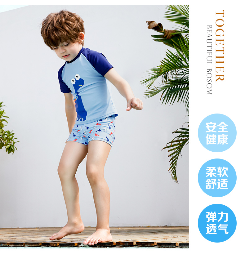Đồ bơi cho bé trai OOK Cậu bé dễ thương Phim hoạt hình Em bé chống nắng Chia đồ bơi cho kỳ nghỉ - Bộ đồ bơi của Kid đồ bơi cho trẻ em