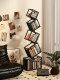 Creative Corner Bookshelf, Floor-Standing Storage Rack, Iron Art Trendy Irregular Display Rack, Living Room Bookcase, Wall-Mounted Bookshelf