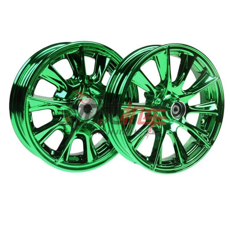 Trước và sau khi mạ, bánh xe vòng thép 10 vòng thép vuốt Xe tay ga sửa đổi WISP 100 Fuk He 10 móng vuốt mạ - Vành xe máy vành xe wave