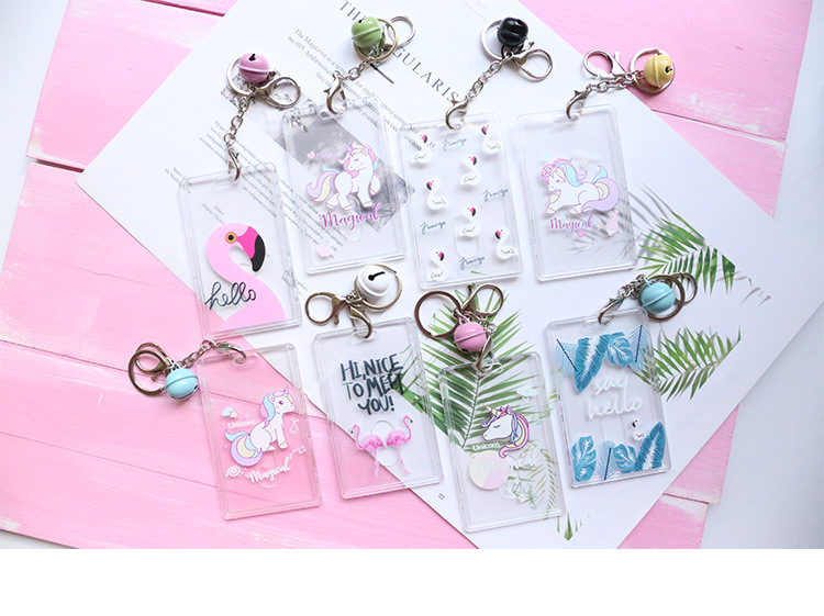 Unicorn Keychain Thẻ Set Bus Thẻ Gạo Sinh Viên ID Xe Buýt Kiểm Soát Truy Cập Giao Thông Thẻ Bìa ví đựng tiền nữ