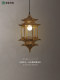 [Yueqi]New Chinese-Style Antique Small Pendant Lamp with Song-Style Aesthetics for Ancient Architecture, Hexagonal Pavilion, Tea Room, and Entrance Decoration
