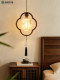 New Chinese-Style Restaurant Small Pendant Light, Solid Wood, Song-Style Aesthetics, Zen-Inspired, Retro Chinese Style, Foyer Pipe-Shaped Bedroom Bedside Lamp