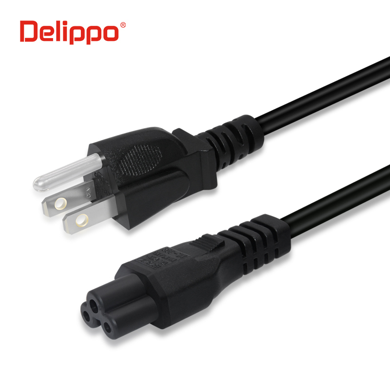 Delippo Us Standard Three-Prong Power Adapter Ac Cord, Plum Blossom Plug, Universal Three-Prong Cord for Taiwan and the United States