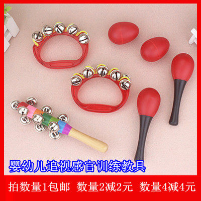 Baby Little Sand Hammer Red Ball Hand Rattle Newborn Baby Hand Grip Listening Visual Training Red Toy Little Rattle