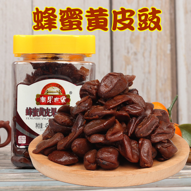 Chaoshan specialty honey yellow skin soy sauce arch street Chaozhou Sanbao chicken heart yellow skin drum meat thick juicy yellow skin dried 450g