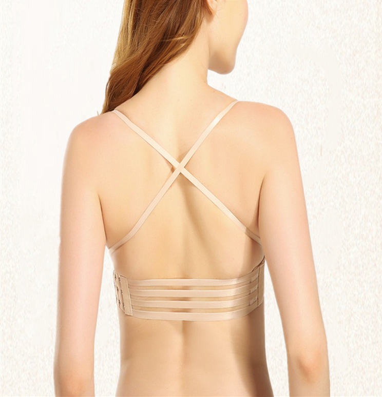 Strapless vô hình áo ngực ngực nhỏ dày non-slip thu thập trên váy cưới backless strapless đồ lót mùa hè