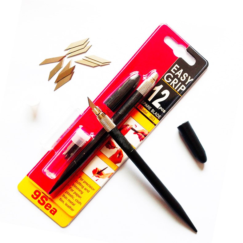 Nine Yang Pen Knife 303 small black knife rubber seal novice carved knife rubber brick model water mouth knife