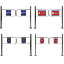 Supermarket one-way door stainless steel importer entrance door manual mechanical door only in and out of the swing gate is prohibited