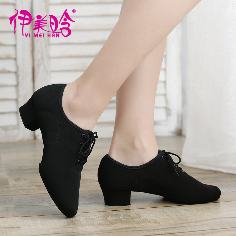Summer Square dance Latin dance shoes Oxford Barbe and female soft soles indoor and outdoor with heel shape dance boots