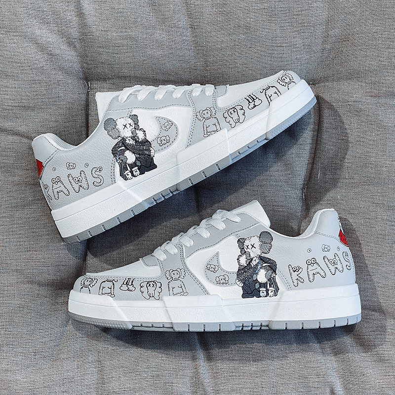 Sesame Street aj men's shoes Guochao autumn new Air Force One casual shoes breathable students all-match small white tide shoes