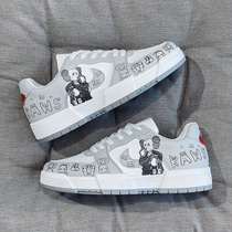 Sesame Street AJ mens shoes national tide autumn new air force no. 1 casual board shoes breathable student versatile small white tide shoes